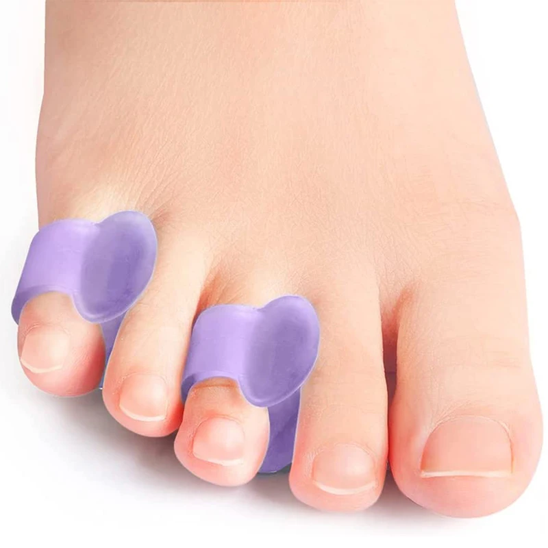 6pcs=3 pair Separator Finger Feet Care Protector Silicone Toe Orthopedic Products Bunion Corrector Hallux Valgus For Pedicure 6pcs guitar silicone finger fingertip protectors