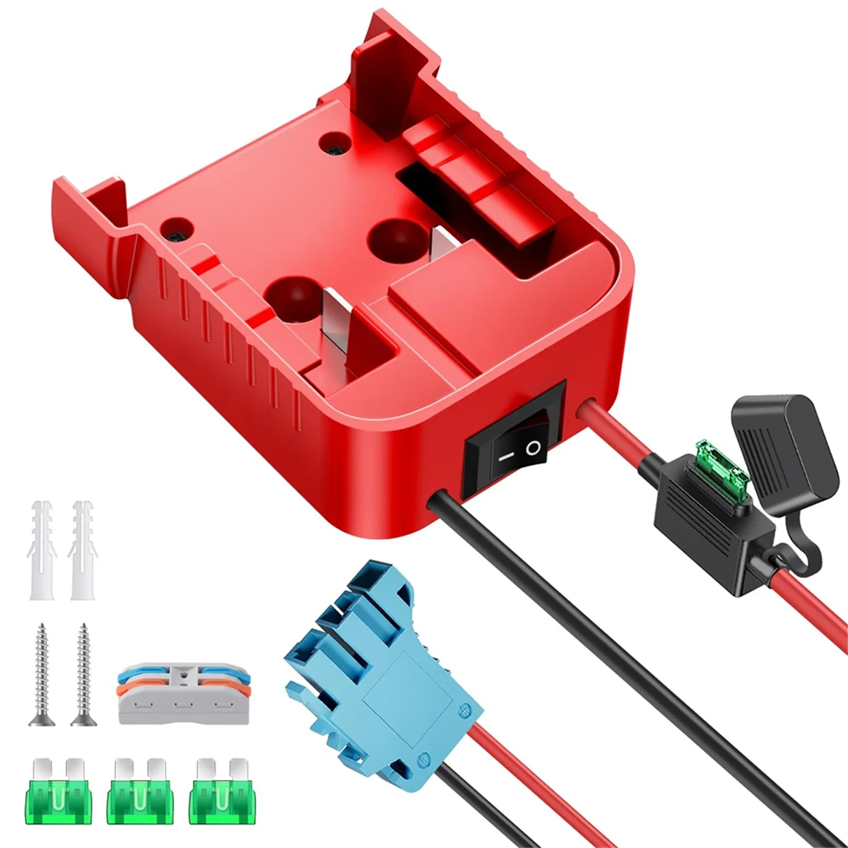 Adattatore Per Ruote Di Alimentazione Per Milwaukee M18 Adattatore Per Batteria 18V Power Wheels Kit Convertitore Batteria Con Fusibile E Interruttore
