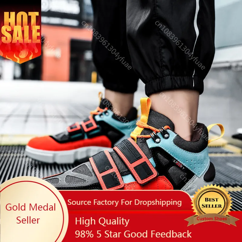 

X Brand Fashion Outdoor Colorful Platform Men‘s Casual Shoes Comfortable Microfiber High Top Men Sneakers Zapatillas Hombre 2022