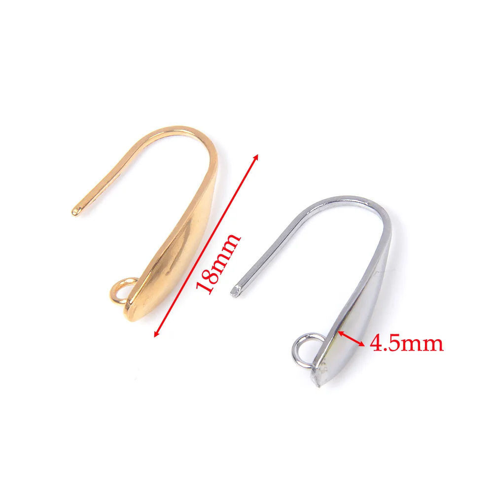 40pcs Gold Silver Earring Hooks Wholesale Ear Wires Stainless