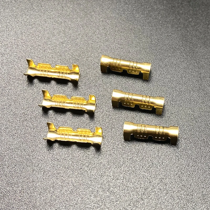 

50/100/200Pcs Brass 453 U 0.3-1.5mm2 Butt Terminal Connector The Double Connector Terminal Clamp Cold Insert The Connector