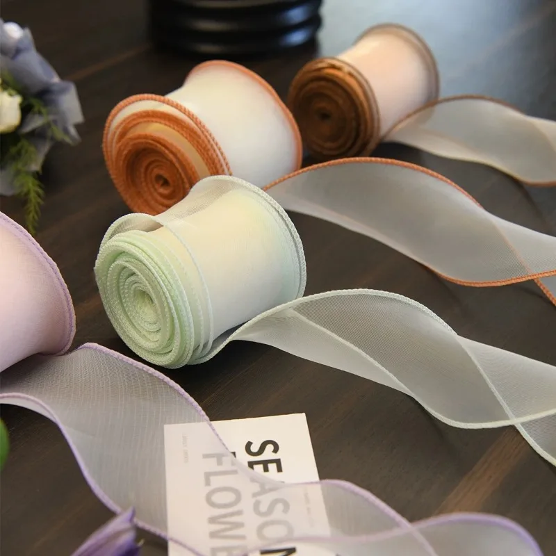 Nastri in Organza da 60mm per Fiocchi Fai-da-Te, Accessori per Capelli, Confezioni Regalo, Nastro per Artigianato, 10 Iarde - immagine 2