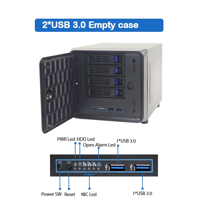 Nasケースサポートホームネットワークストレージ、4ベイハードディスク
