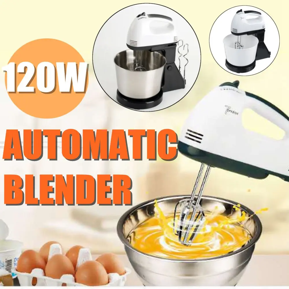 Kitchen Electric Handheld Egg Beater Whisk Blender Home Food Mixer 7 Speed  Food Mixer Table Stand Cake Dough Stir Mixer - AliExpress