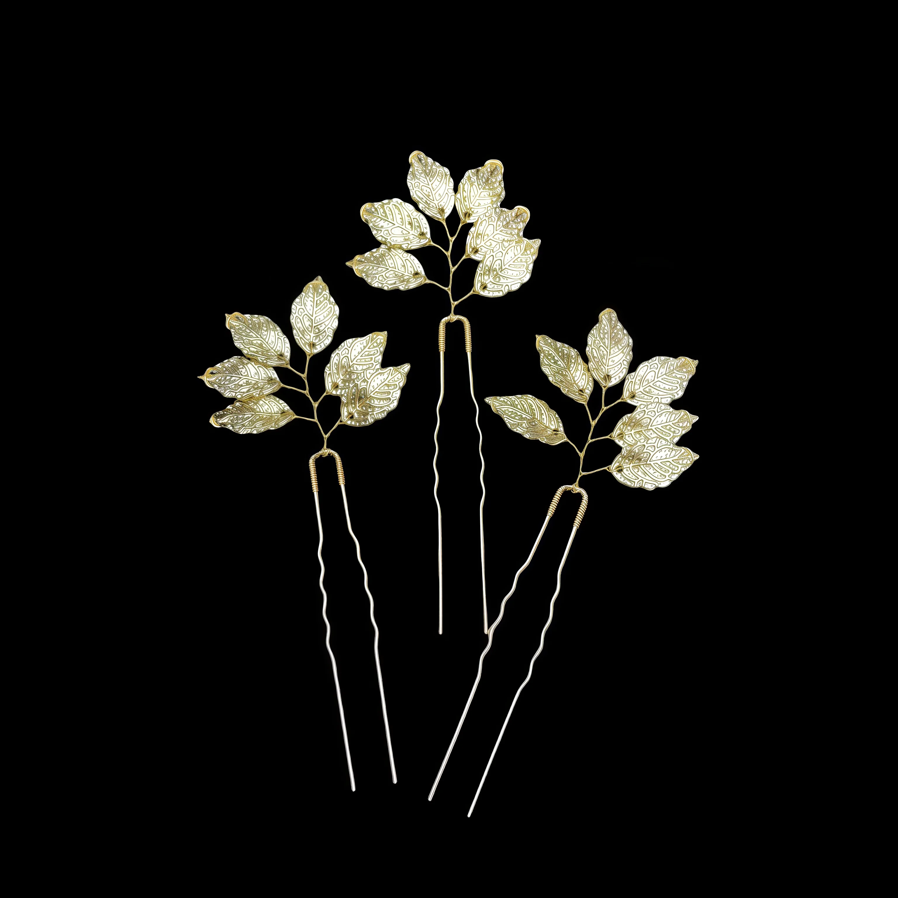 3-teiliges Set Handgefertigte Blatt-Haarspangen für Frauen Mädchen Braut Haarnadeln Modischer Kopfschmuck Geschenke Braut Hochzeit Haaraccessoires – Detail 12