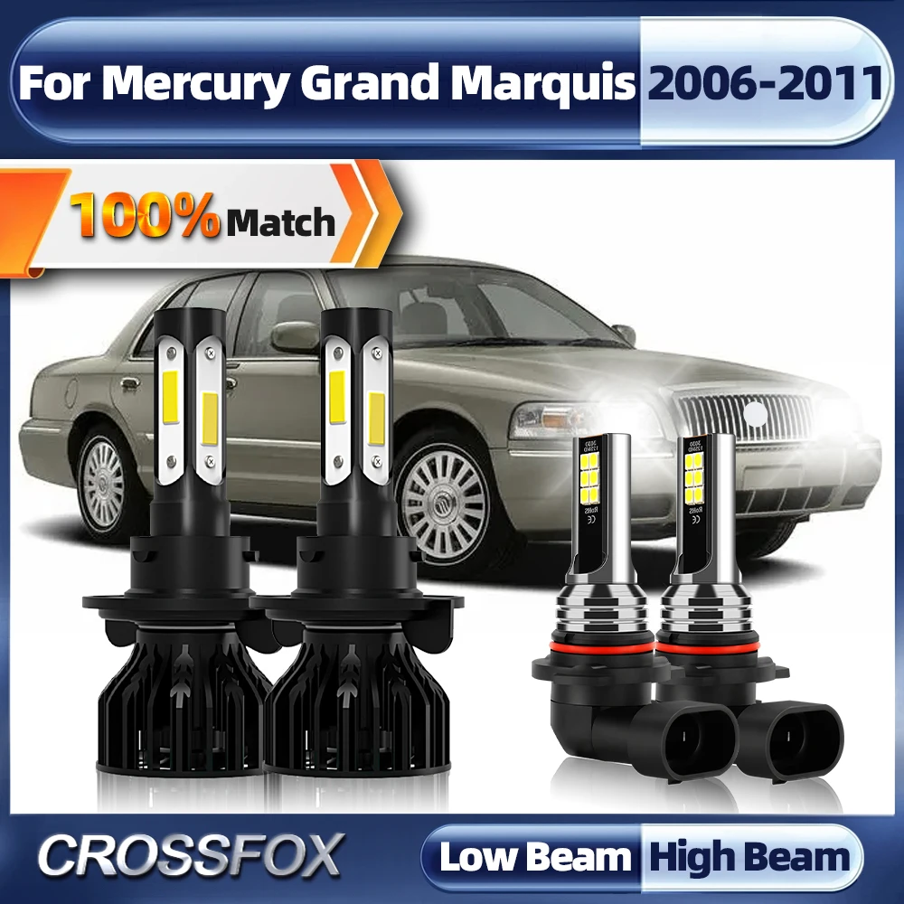 

H13 Led Headlight 240W 40000LM Car Light Bulb HB3 9005 Fog Lamp 6000K For Mercury Grand Marquis 2006 2007 2008 2009 2010 2011