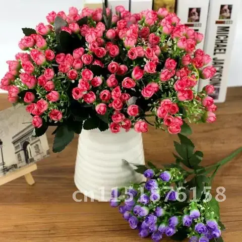 

Искусственные цветы, 36 бутонов/бутон, шелковые искусственные растения, пион, сушеный цветочный горшок, праздничный Цветочный Аксессуар, свадебные аксессуары, украшения для дома