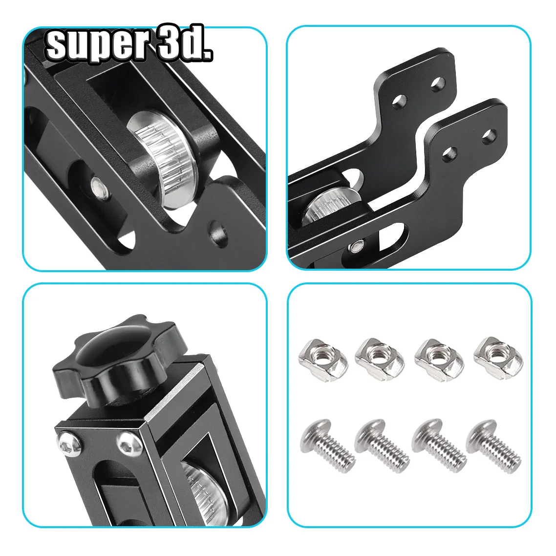 Axis V-slot 2040 Correia Dentada do Eixo y Esticar Esticar o Tensor para Ender v2 Cr10 10s Pro Peças de Impressora 3d Atualização 2023 x - Imagem 6