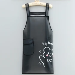 Waterproof Oil - Resistant Lightweight TPU Kitchen Apron - OneSize (Black)