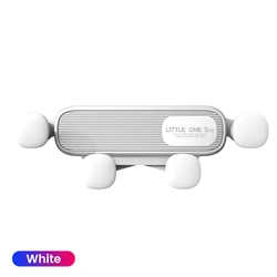 Universal Car Phone Holder - Air Vent Clip Mount & Mobile Stand (White)