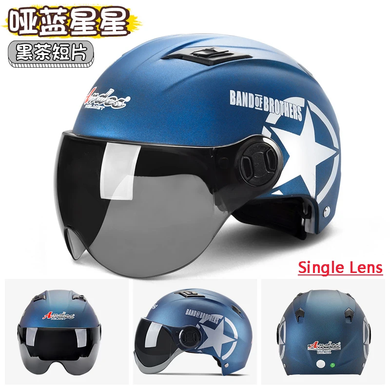 Photo inspiration: Electric Motorcycle Helmets With Visor Reference: Men Women Summer Electric Motorcycle Helmet Dual Amp Single Lens