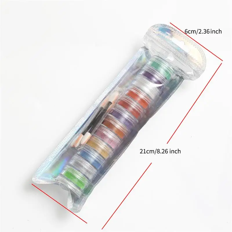 Epoxy Resin Pigment Kit 12pcs/sets Fluorescent Luminous Pearlescent Powder DIY Epoxy Resin Jewelry Making Pigment Nail Art Dye