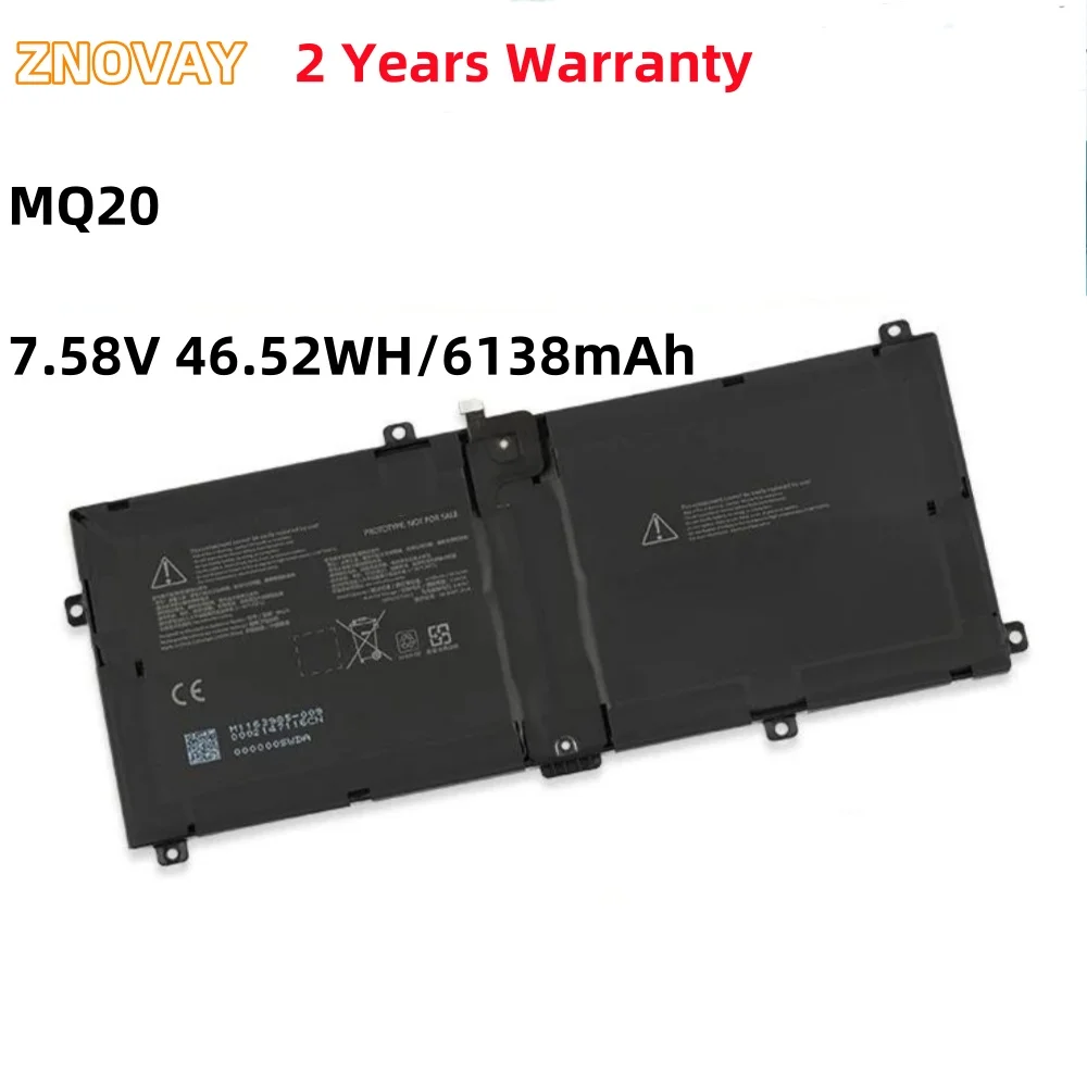Batteria Per Laptop Znovay Mq20 7.58V 6138Mah 46.52Wh Per Microsoft Surface Pro 9 2032 Series M1163985-018