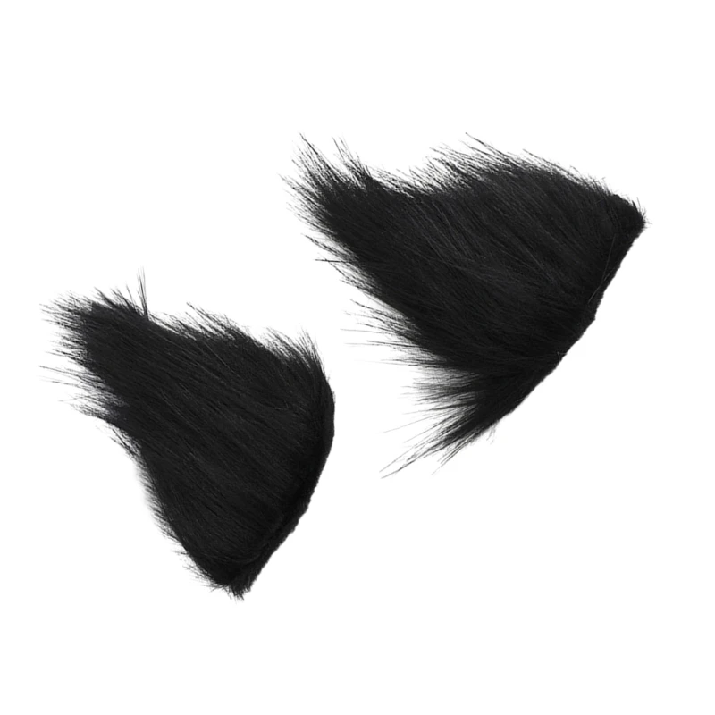 Cosplay Anime Fermaglio Per Capelli Peluche Cat Ear Barrettes Gothic Dress Up Maid Side Pins