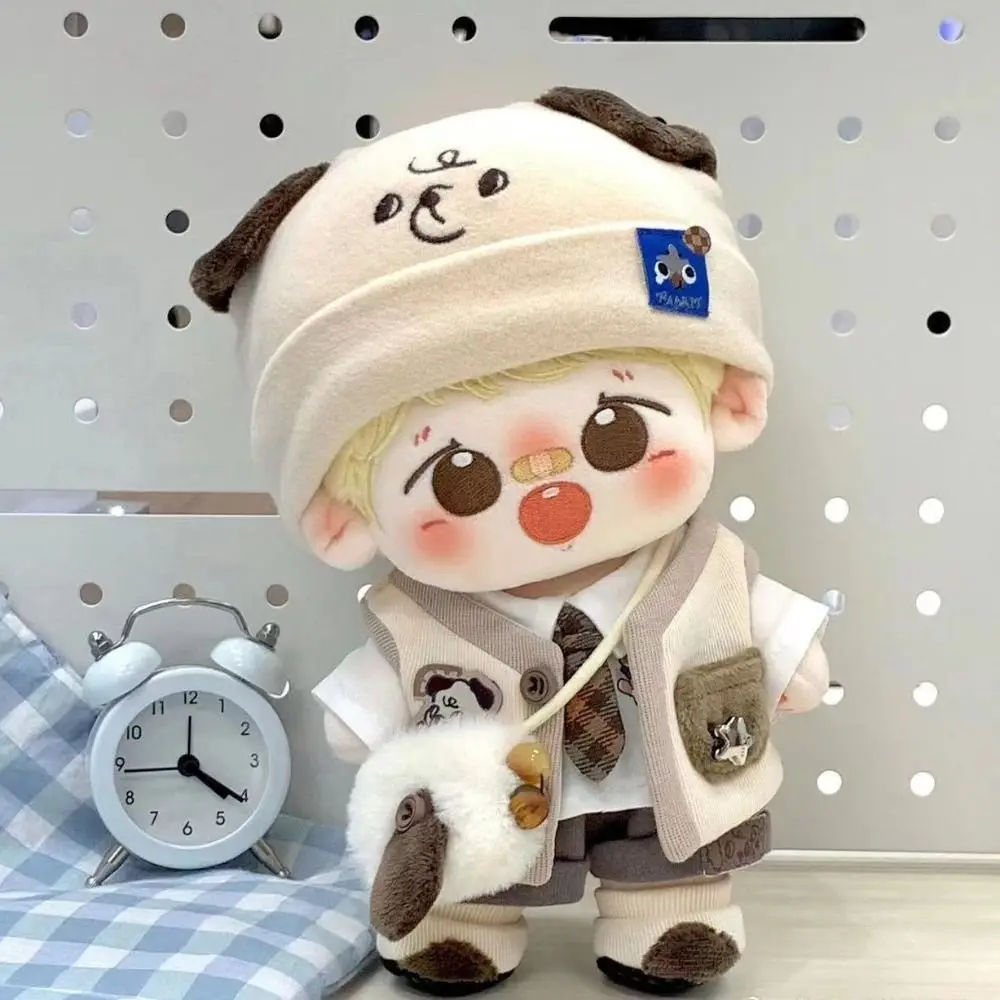 Outfit Hoodie 20cm Clothes Overalls Baseball Hat Set Cotton Doll Clothes Dress Up Shoulder Strap Clothes Children's Gift