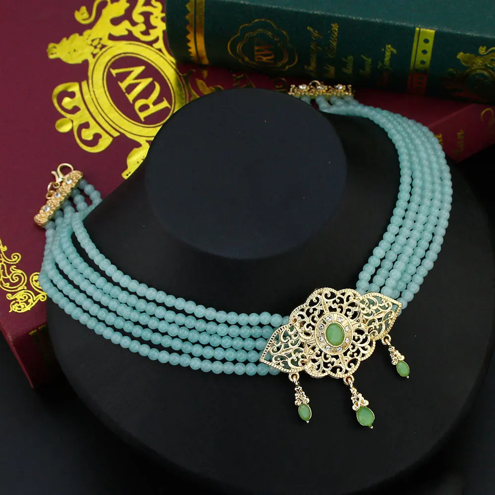 Collier Ras du Cou Femme Chaine Forcat Or jaune 750-1000 et Perle de Culture Blanche - Blue