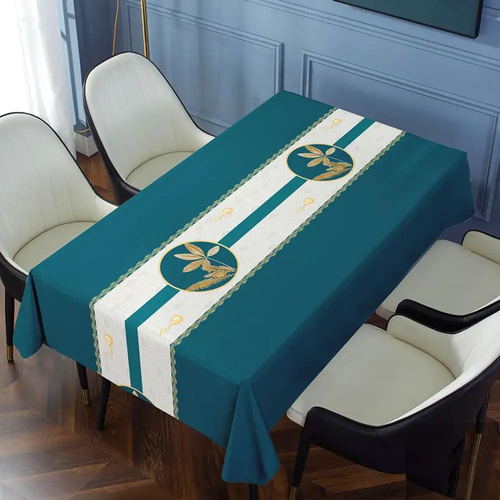 

Light Luxury Tablecloth Waterproof Autumn Leaves Print Tablecloth for Coffee Dining Tables Pvc Cover for Rectangular Tables Chic