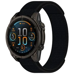 Nylon Quick Release Hook Loop Watch Strap - 26mm/22mm/20mm for Quick Fit 20mm (Black)