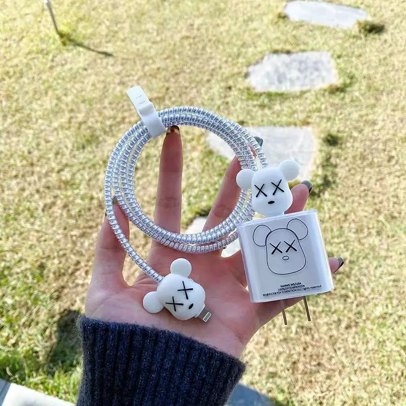 Protezione Del Cavo Usb Per Iphone Caricabatterie Adattatore Rapido Da 18/20W Cavo Dati Pd Originale Protettivo Per Protezione Avvolgicavo Apple