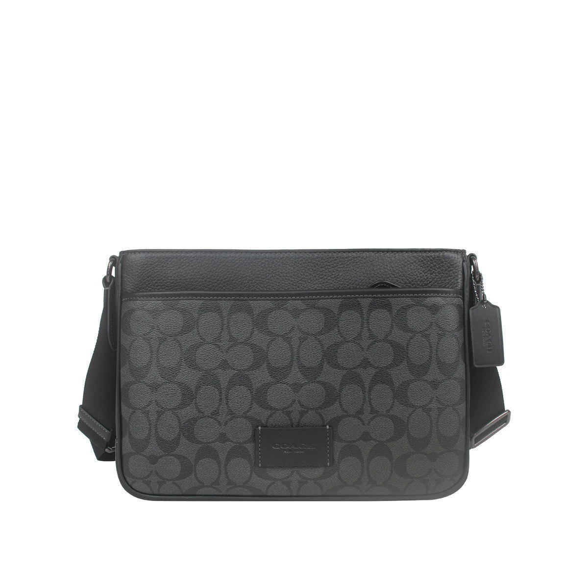 thumbnail image 1 of Bolso bandolera de PVC con piel para hombre, 1 of 4