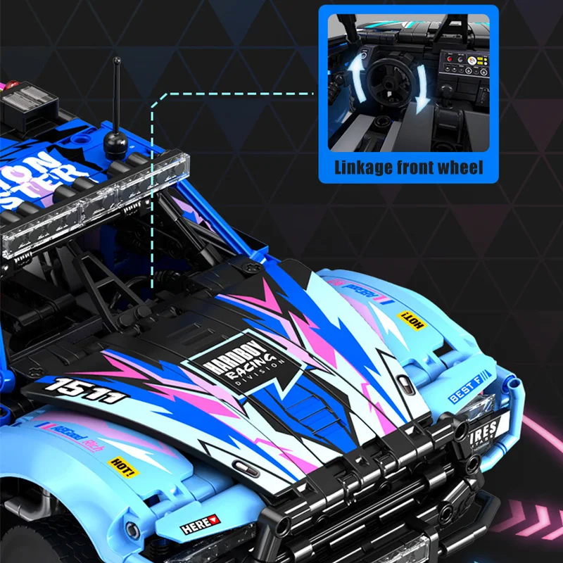 기술 전문가 오프로드 스포츠카 모델 빌딩 블록 도시 기계 슈퍼 레이싱 차량 벽돌 MOC 장난감 어린이 선물