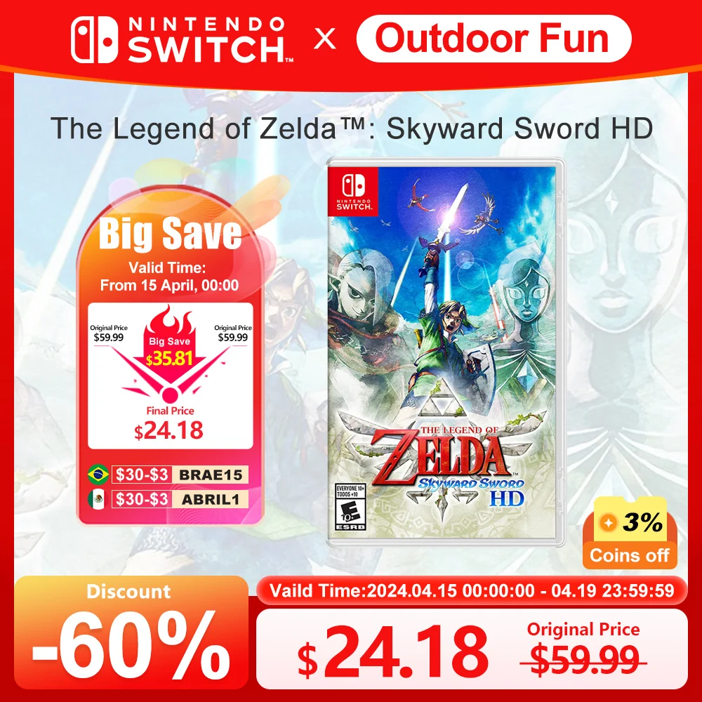 

The Legend of Zelda Skyward Sword HD Nintendo Switch Game Deals 100% Official Original Physical Game Card for Switch OLED Lite