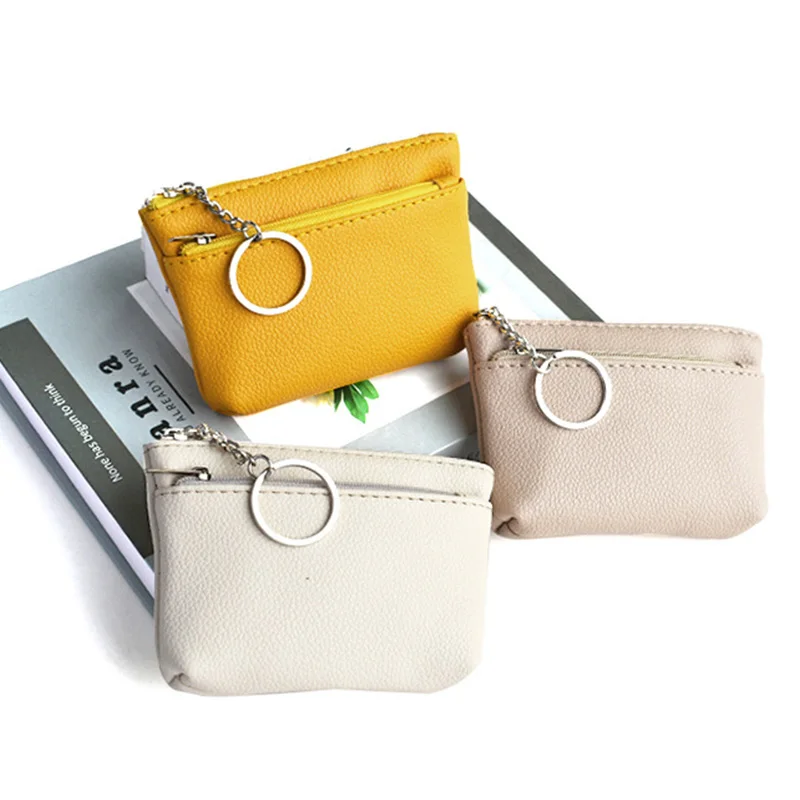 

New Fashion Women Men Kids Mini Wallet Ladies Zipper Coin Purse Multifunctional Small Coin Credit Card Key Ring Wallet