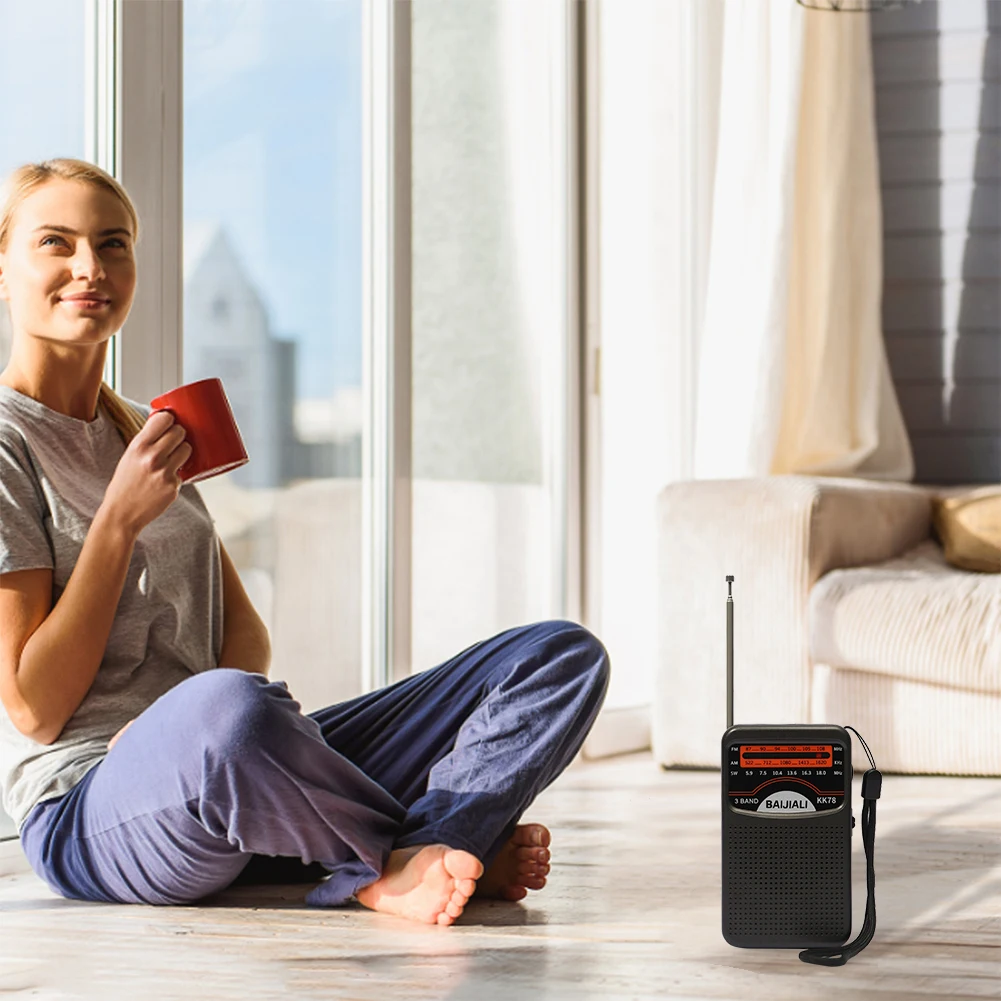 Portable Mini Radio Full Band FM/AM/SW Battery Operated Radio Player with Telescopic Antenna Emergency Radio Built-in Speaker: 3 - 5 Days Free Delivery Only UK