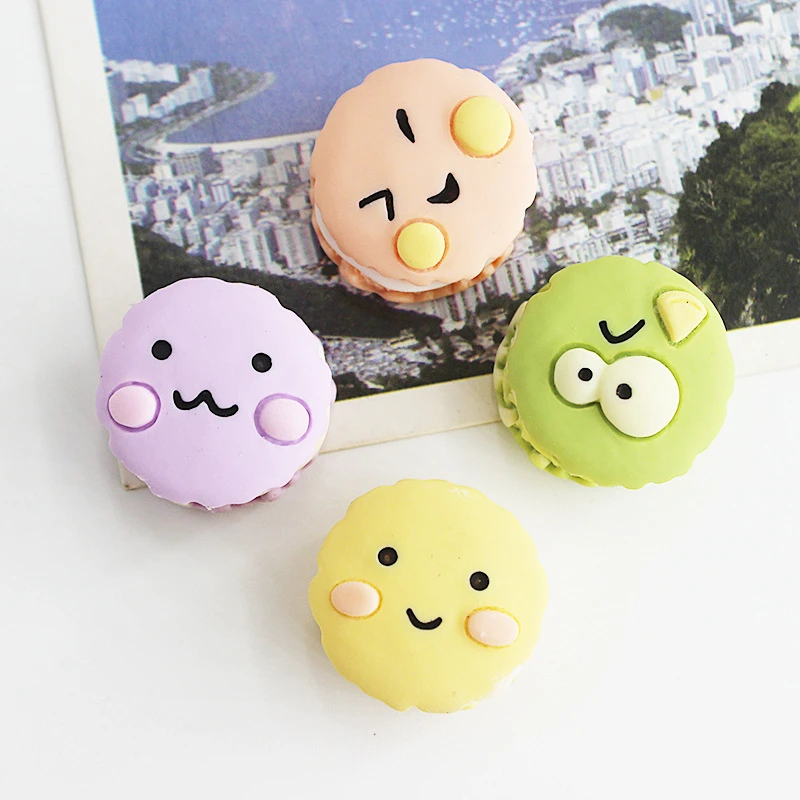 Set of Six fridge cookies magnet Macaron food model kitchen decoration magnetic sticker creative paste stereo art gift magnetic fridge magnets magnetic sticker magnetic fridge stickers