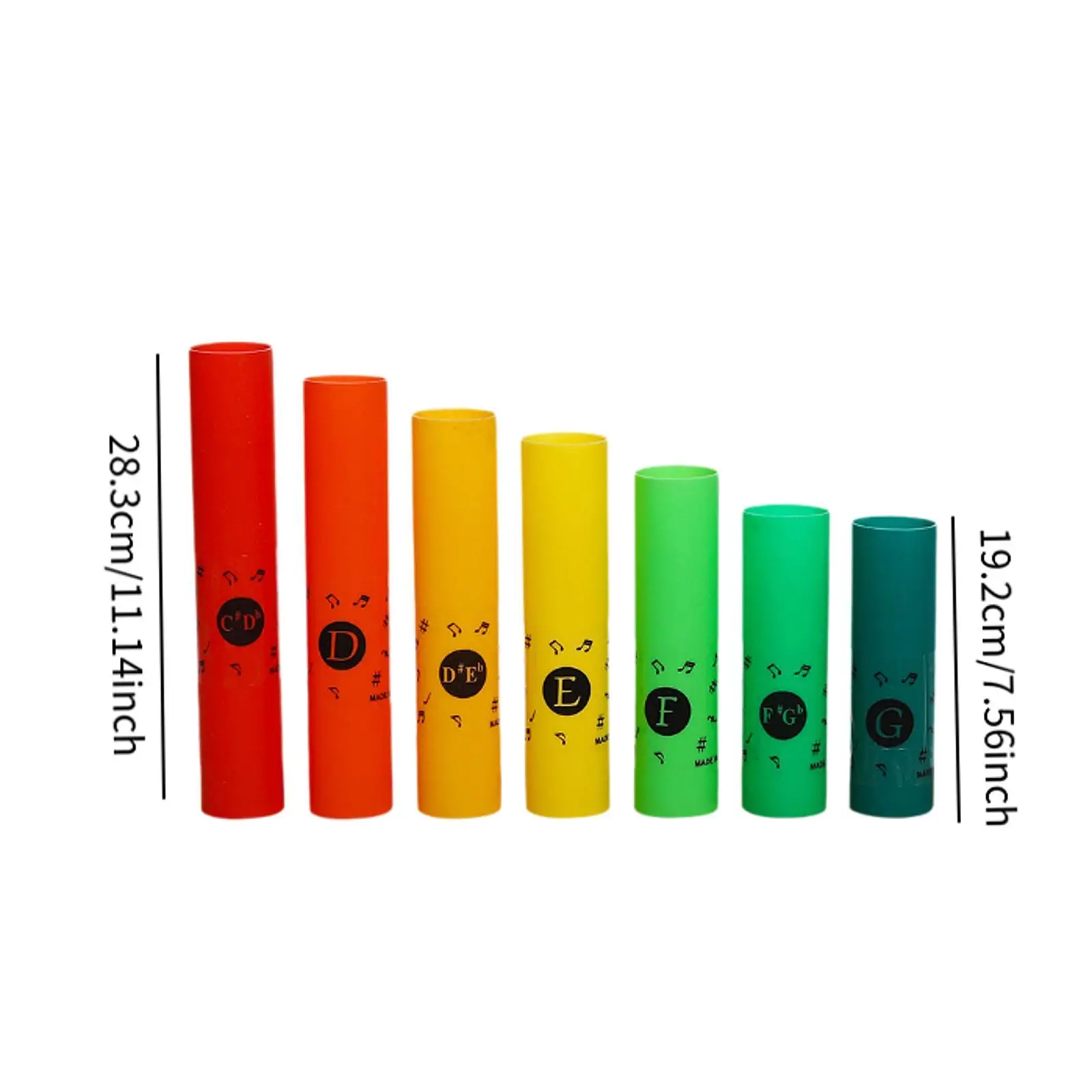 Music Percussion Tube Set Classroom Instruments 7 Note Musical Tubes for Ages 3 4 5 6 Children Music Toy Classroom Party Favor - 6