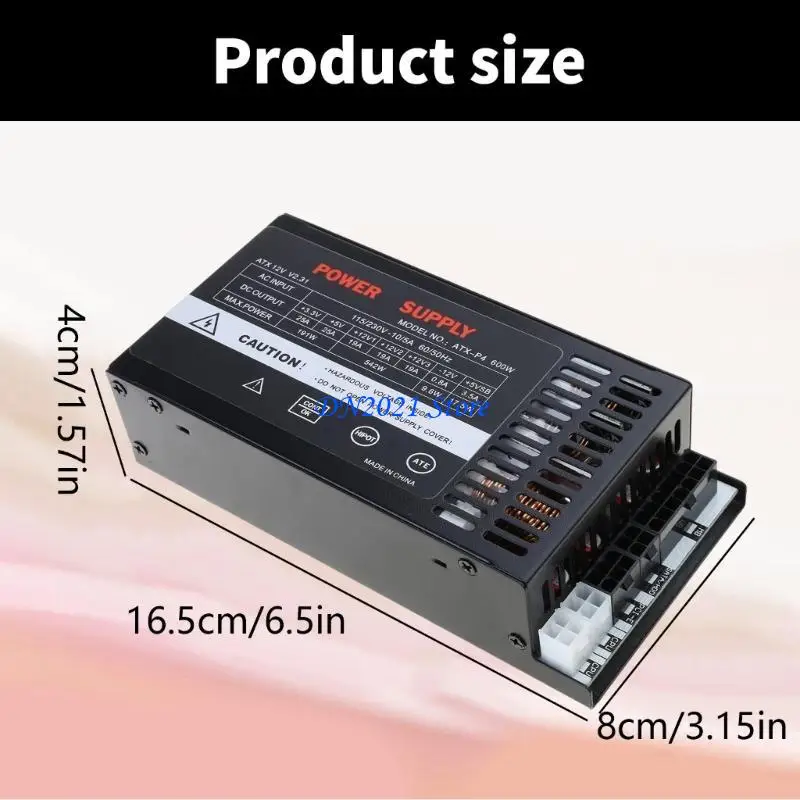 F3KE 조용한 냉각 팬 600W Flexs 고성능 PC 용 ATXS 전원 공급 장치