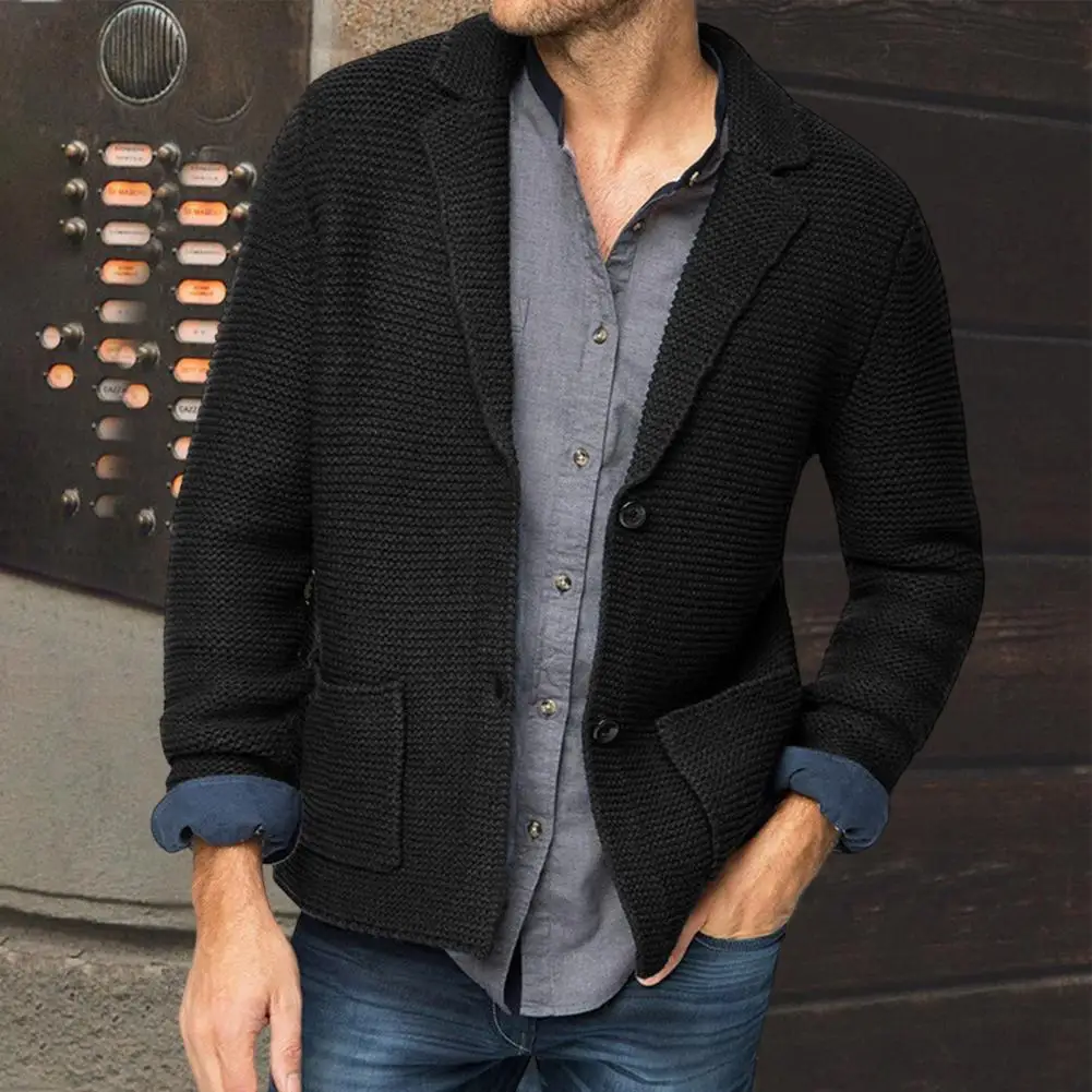 

Chic Men Knitted Cardigan Long Sleeve Slim Fit Men Sweater Coat Autumn Winter Male Sweater Knitted Jacket