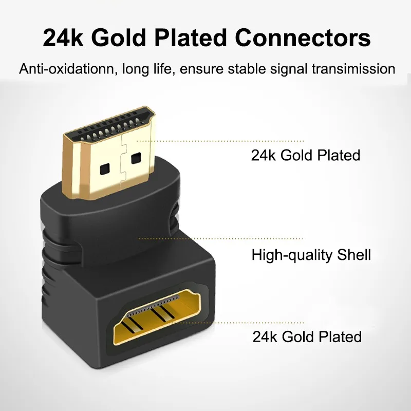 HDMI Adapter 90 270 Degree Right Angle 4K HDMI Extender Male to Female Converter HDMI-compatible Cable Connector TV Laptop hdmi adapter cable,hdmi cable,hdtv adapter cable,usb c to hdmi cable,typec to hdmi cable,hdmi adapter,4k converter cable,dp to hdmi adapter,displayport to hdmi adapter,hdmi to vga converter,wii to hdmi converter,hdmi to dvi adapter,dp to dvi adapter cable,audio cable adapter,hdmi audio splitter,hdmi audio extractor,usb adapter cable