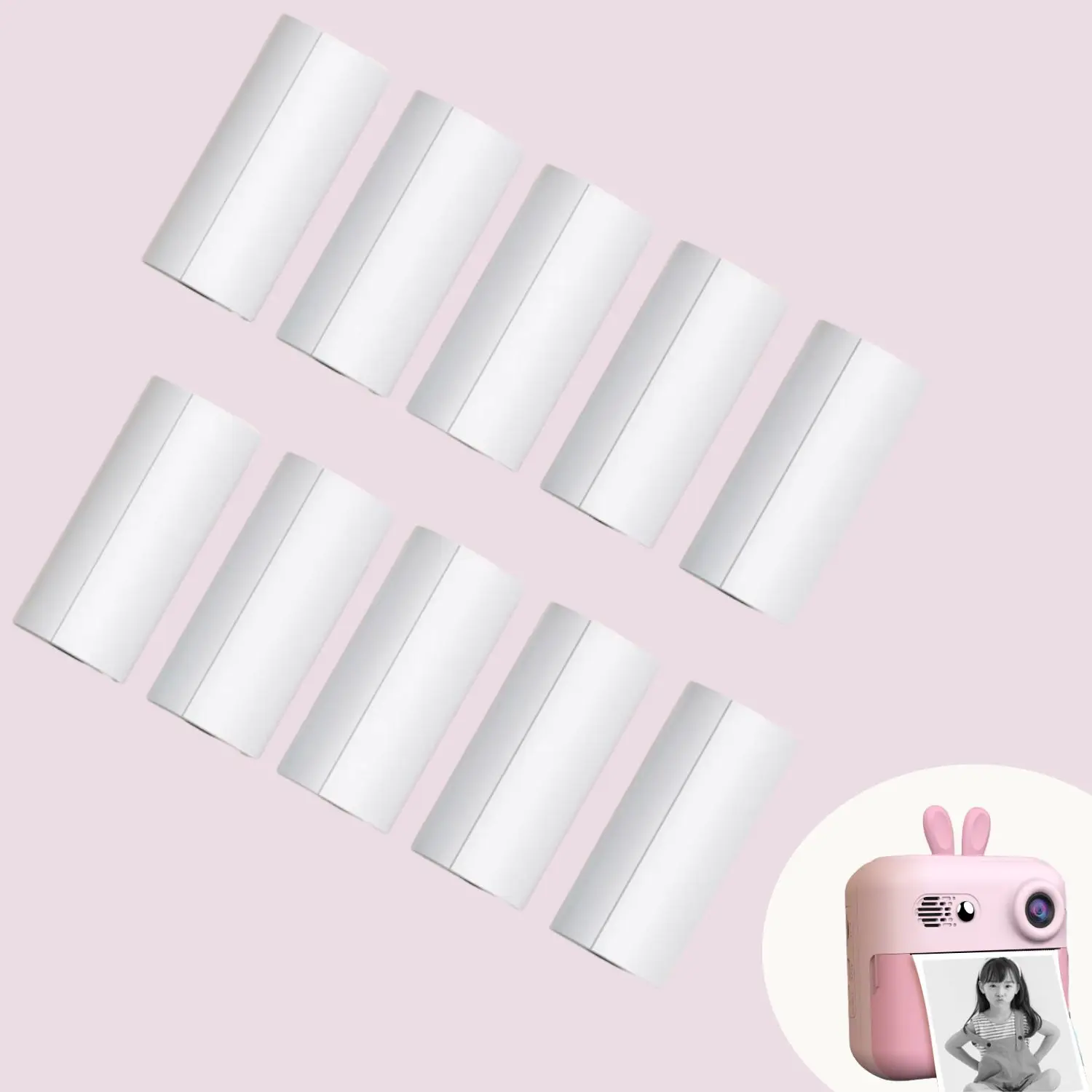 Children's Instant Photo Camera Thermal Printing Paper - Black & White Rolls