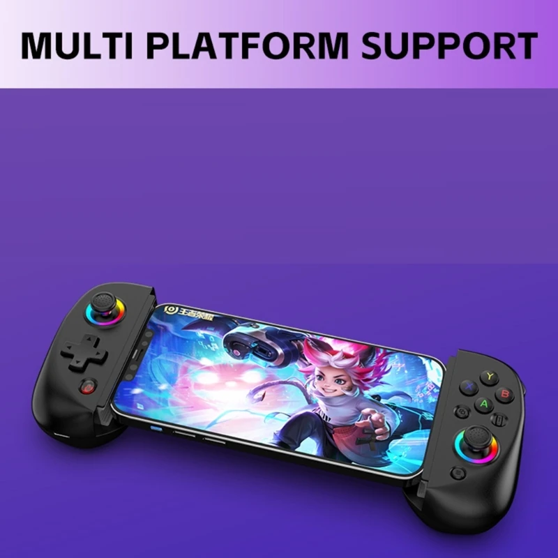 D8 Wireless BT5.2 Gamepad for Switchs Cellphone Tablet Telescopic Cellphone Game Controller Joystick with Hall Triggers DropShip