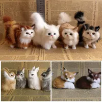 New Simulation Brown Fox Plush Toys Gift For Kid Furs Squatting Fox Model Animals World With Static Action Figures Ornament 1