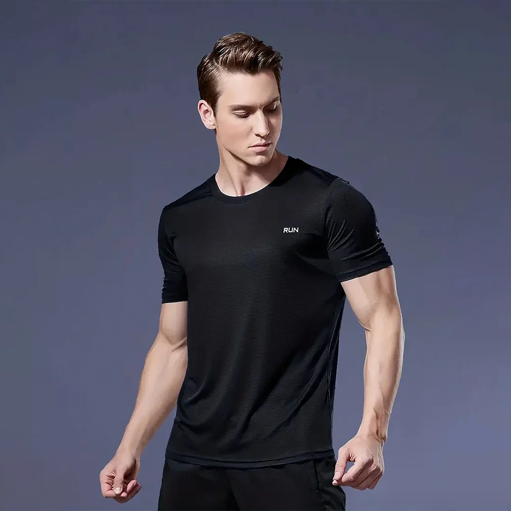 

Summer Quick Dry Breathable Sports T-Shirts Fashion Hot Sale Men's T Shirt Casual O-neck Short Sleeve Outdoor Run Fitness Tops