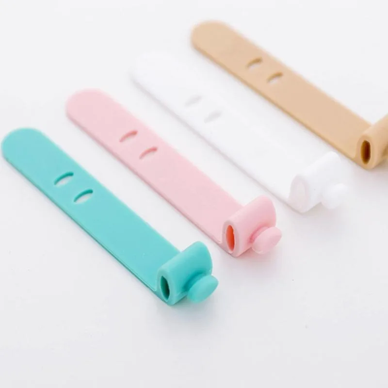 

Management Silicone Wire Manager Holder Bobbin Winder Data Line Straps Rolling Belt Cable Organizer Earphone Clip Charger Cord