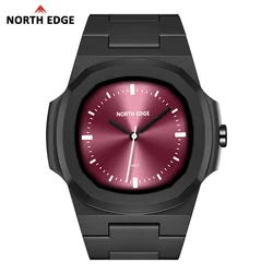 NORTH EDGE VOLT Unisex Waterproof Digital Sports Watch - Stylish 50M Swim - Ready Timepiece (BLACK - Red)