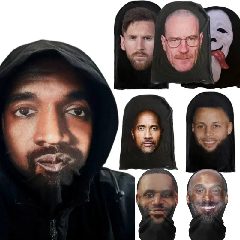 Face Mask Full Face Mask Celebrity Ball-game Star Face Mask Simulation Mesh For Men Party Supplies Cosplay Props