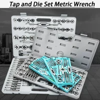 12/20/40pcs Metric Wrench Set Tap Wrench and Die Set M3, M4, M5, M6, M7, M8,M9,M10,M12 Nut Bolt Alloy Metal Hand Tools Storage