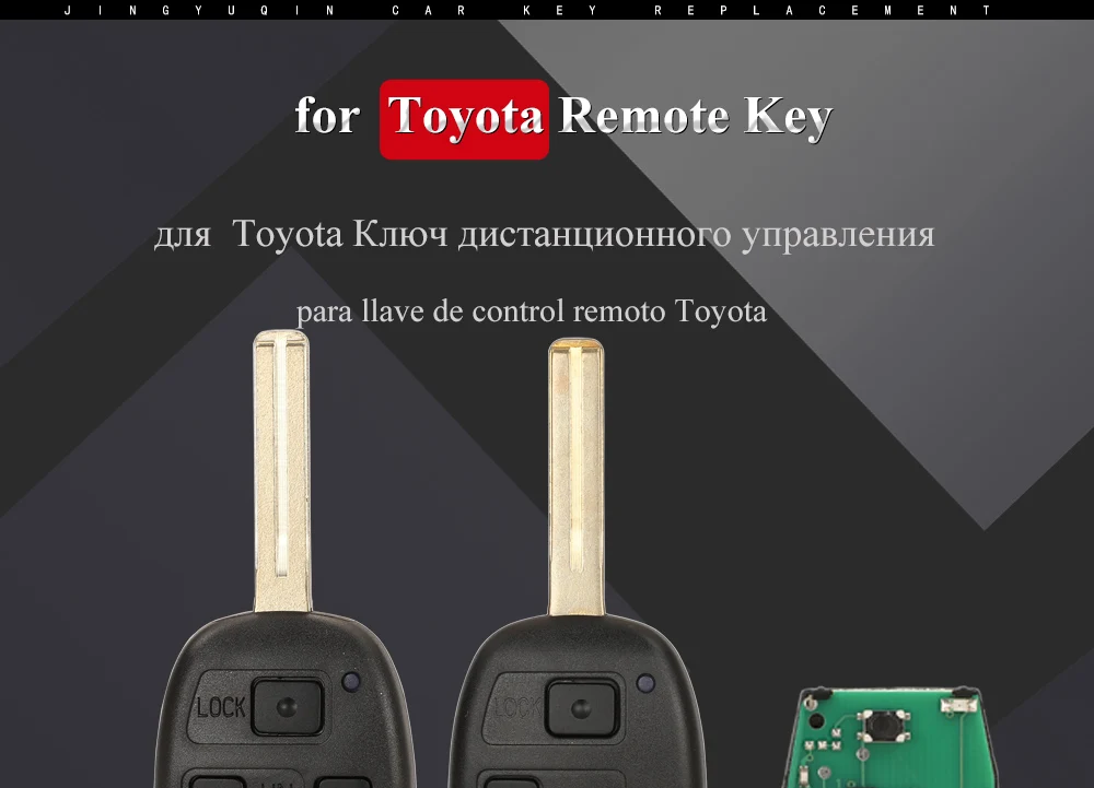 Keyforkess per Lexus Fob P/N: 50171 ASK 433MHz 4D68 Chip telecomando testa chiave auto 3 pulsanti TOY48 sostituzione lama non tagliata - Sd22361e60598486ea3f2587dbfe2d73aL
