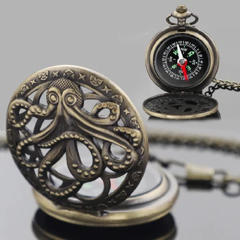 Vintage Compass Pocket Watch Octopus 1