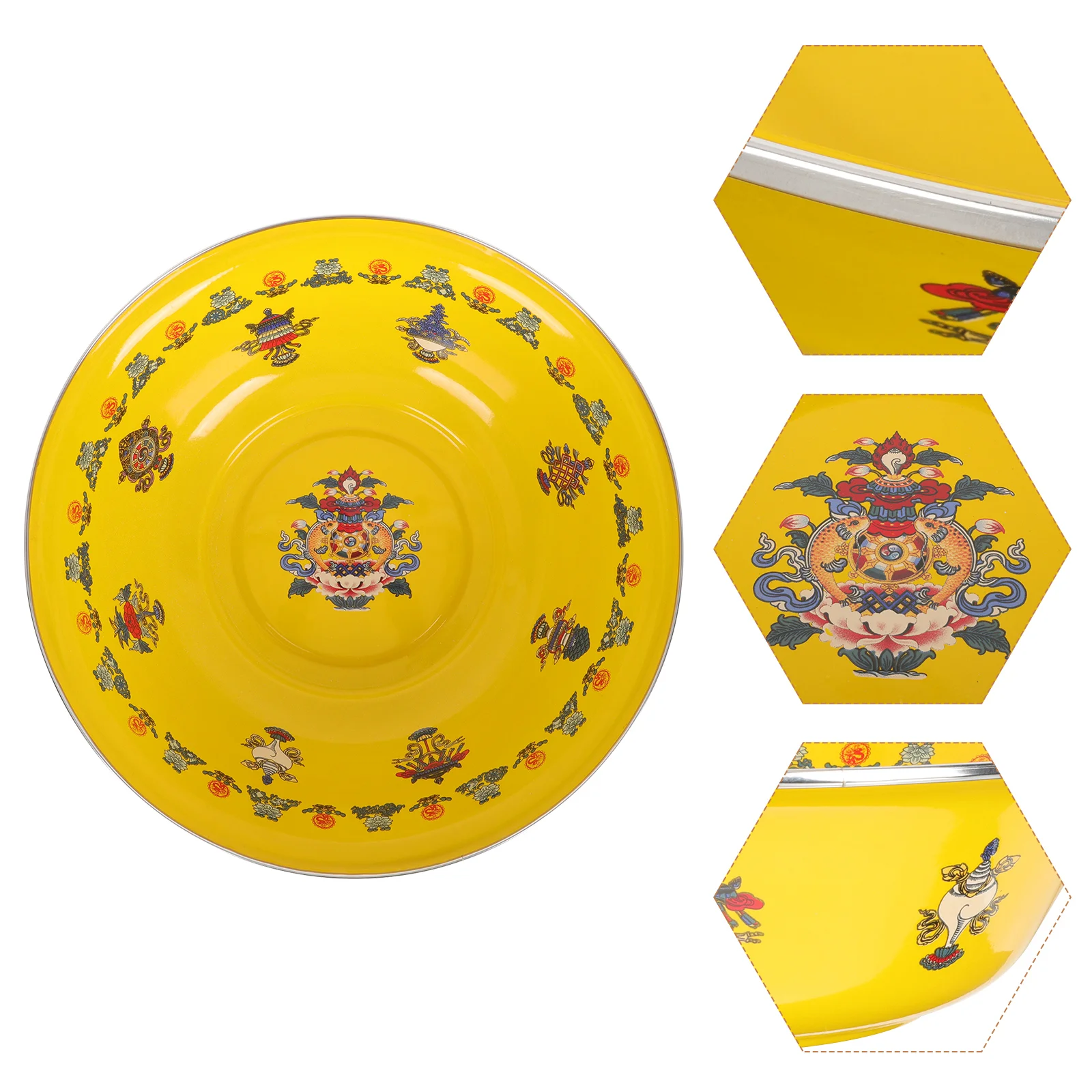 

Enamel Mixing Bowl Vintage Enamel Basin Vintage Washing Basin Kitchen Bowl Soup Basin Egg Beating Bowl Plate Dish Noodles