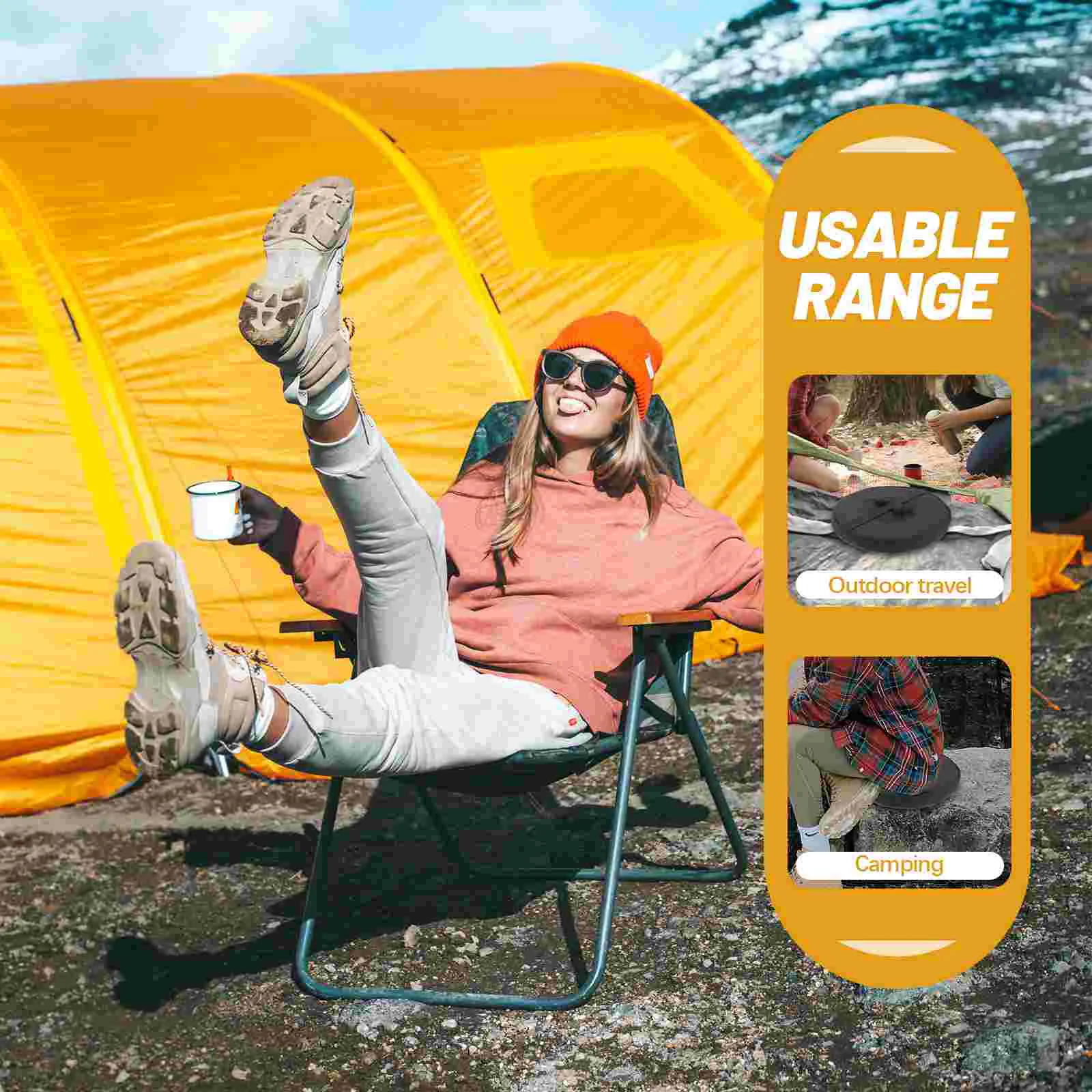 Outdoor Home Sponge Cushion Folding Telescopic Stool Storage Travel Waterproof Oxford Cloth Seat Chair Accessories 6