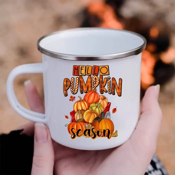 Fall Themed Enamel Mugs 1