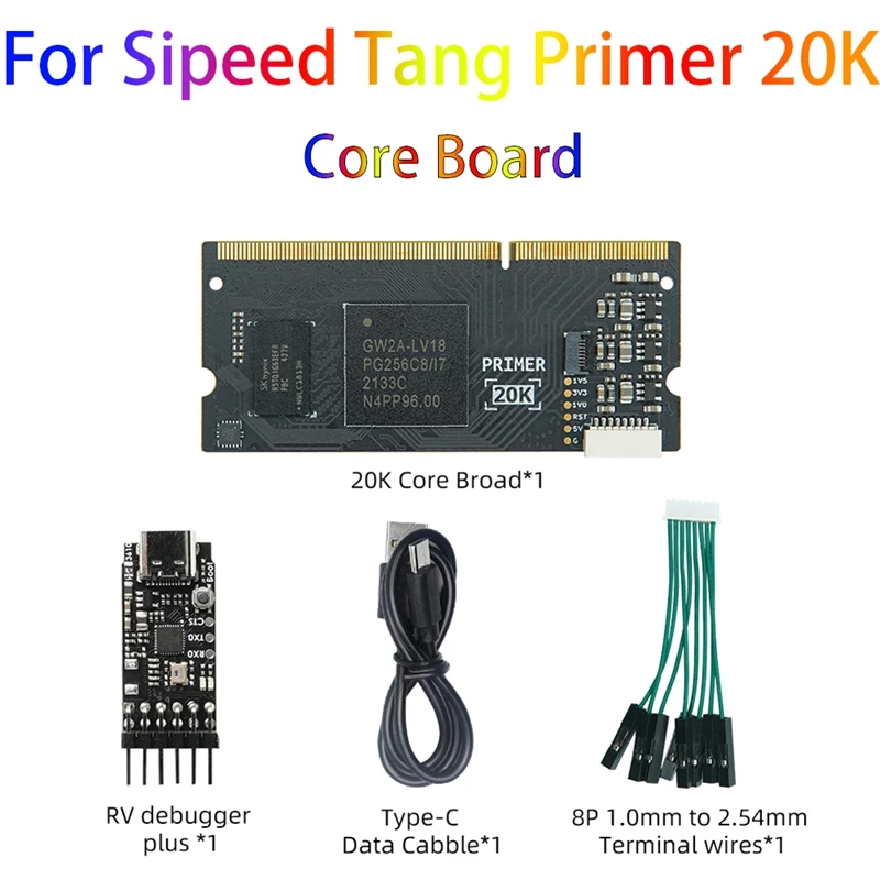 

RISE-For Sipeed Tang Primer 20K Core Board Kit 128M DDR3 GOWIN GW2A FPGA Goai Core Board Minimum System