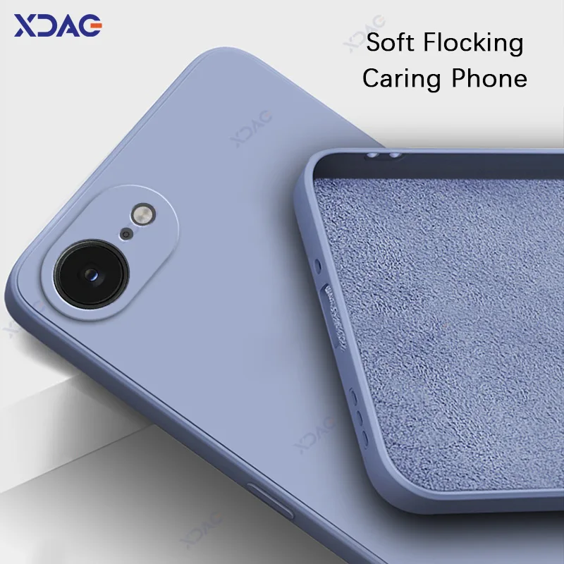 Premium 360° Soft Luxury Silicone Back Cover - Waterproof Square Design