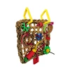 Bird Climbing Net Parrot Toys Woven Seagrass Biting Hanging Hemp Rope Swing Play Ladder Chew Foraging Funny Colorful Parrot Toys 3