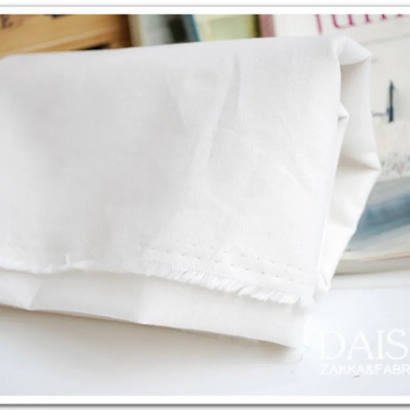 Linen Fabric Fabric For Sewing Cotton Linen Fabric By The Meter DIY Printing and Dyeing Fabric Curtain Plain Cotton Thick Wear-Resistant White Optic Linen